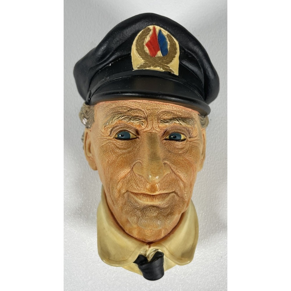 Bossons Chalkware Head Wall Plaque - "Sea‎ Captain" Retired Congleton England